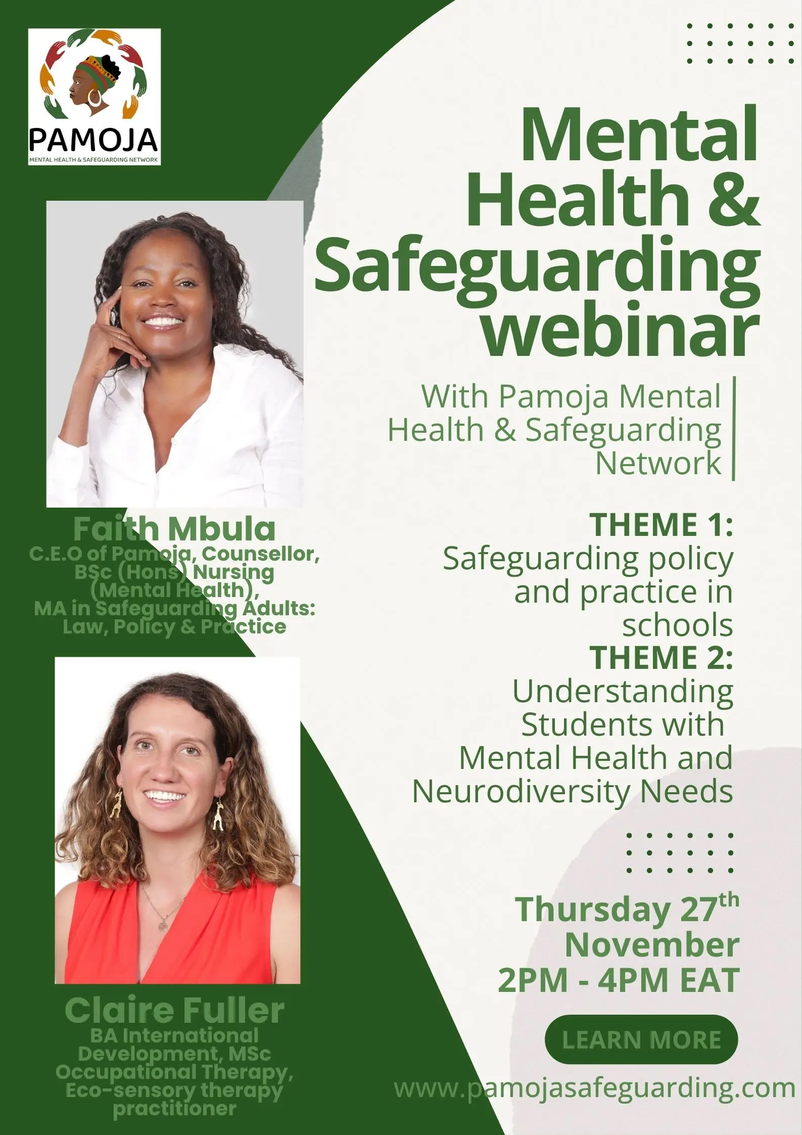 Pamoja Mental Health & Wellbeing Flyer